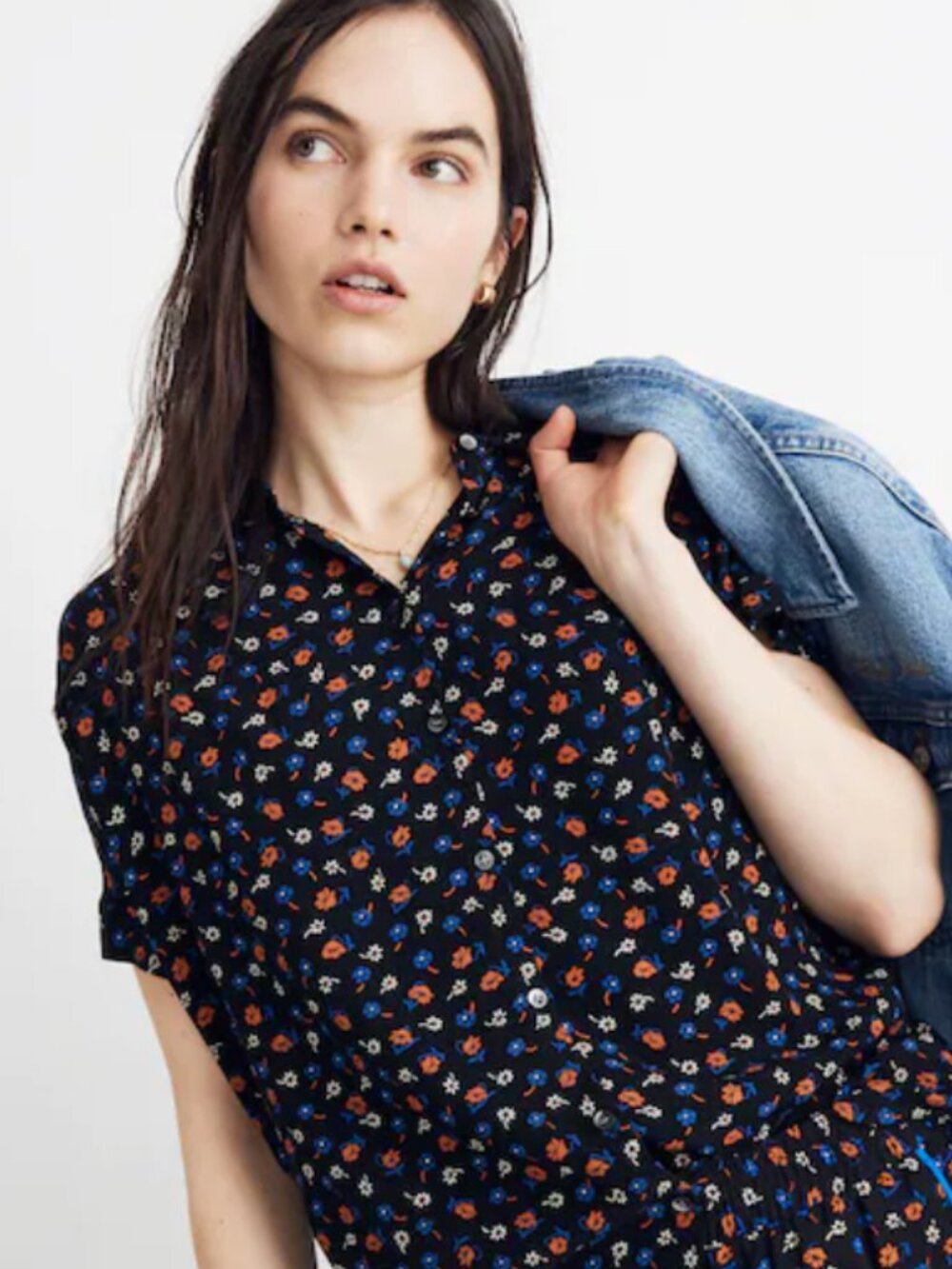 Madewell | Central Drapey Shirt in Prairie Posies | Size L